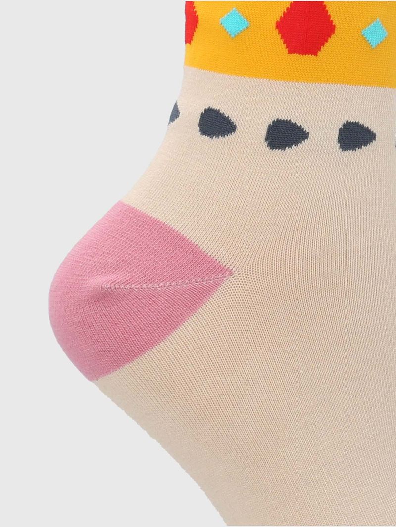 Calcetin-Algodon-Mujer-C-Uk-Crown-Beige-Crudo-Hush-Puppies
