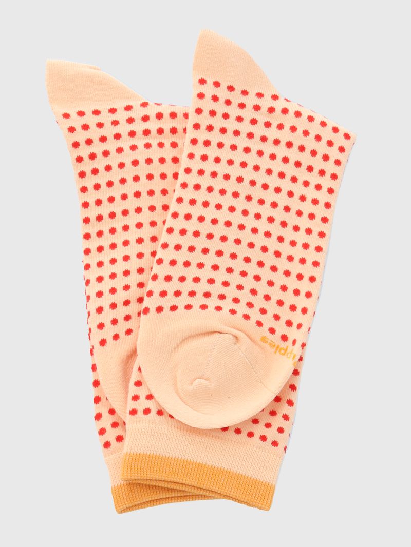 Calcetin-Algodon-Mujer-C-Dots-Rojo-Hush-Puppies