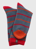 Calcetin-Algodon-Mujer-Heavy-Lines-Azul-Hush-Puppies