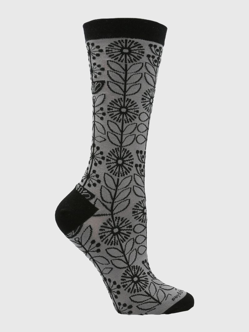 Calcetin Algodón Mujer C Cuff Domi Negro Hush Puppies