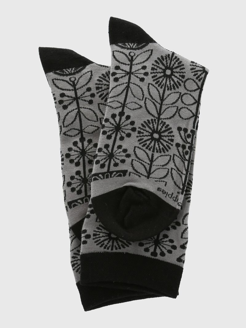 Calcetin Algodón Mujer C Cuff Domi Negro Hush Puppies