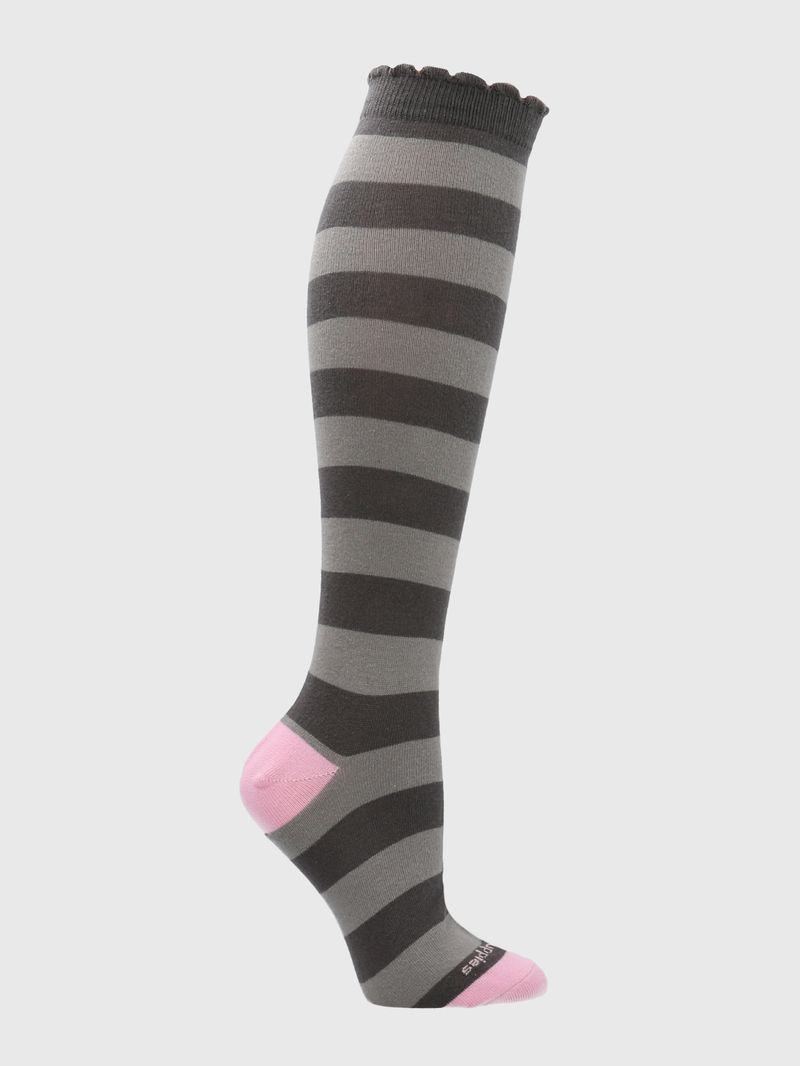 Calcetin-Algodon-Mujer-Kh-St-Blocky-Gris-Hush-Puppies