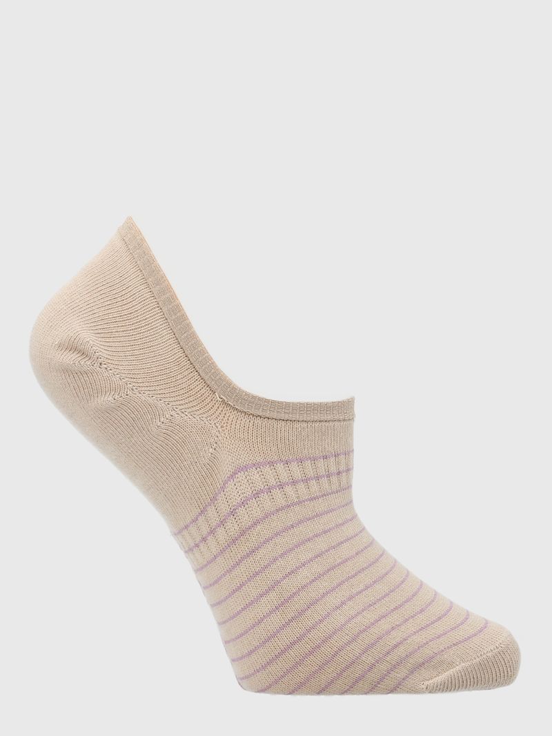 Calcetin-Algodon-Mujer-Inv-Stripes-Beige-Crudo-Hush-Puppies