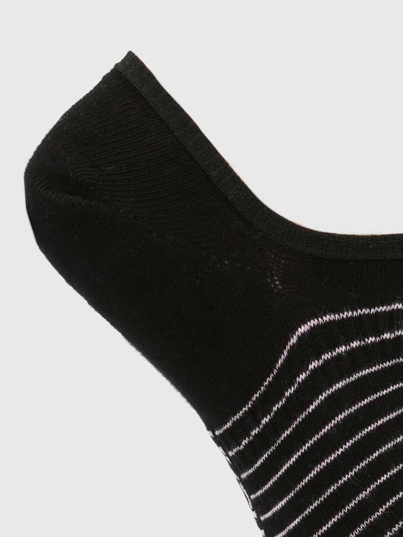 Calcetin-Algodon-Mujer-Inv-Stripes-Negro-Hush-Puppies