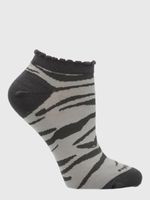 Calcetin-Algodon-Mujer-Ped-St-Zebra-Gris-Hush-Puppies