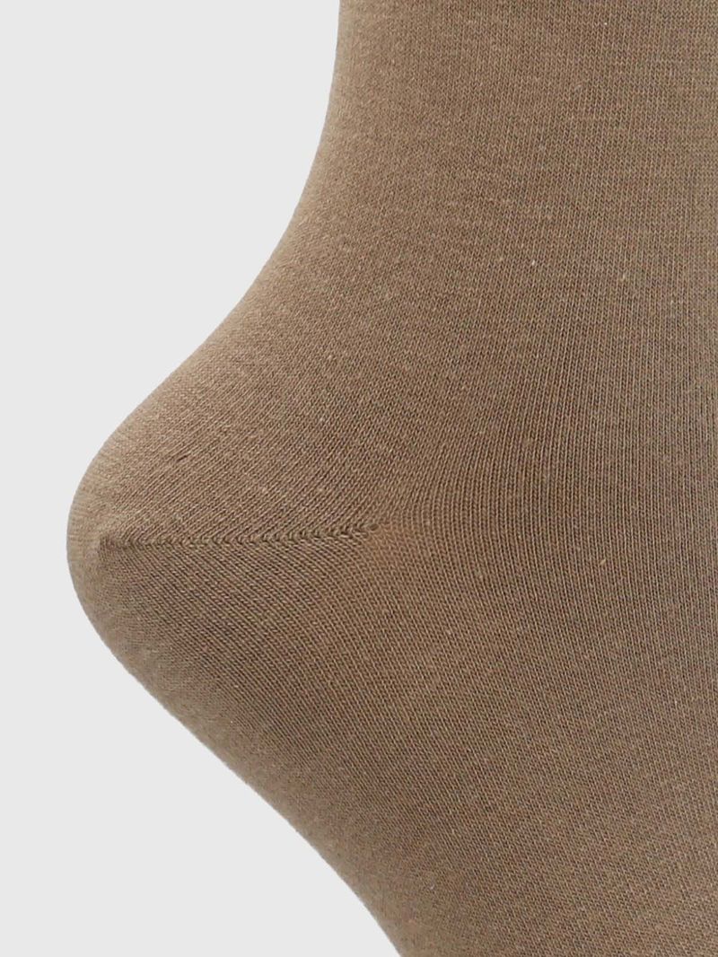 Calcetin-Algodon-Mujer-C-Cuff-Plain-Cafe-Hush-Puppies