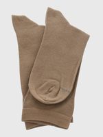Calcetin-Algodon-Mujer-C-Cuff-Plain-Cafe-Hush-Puppies