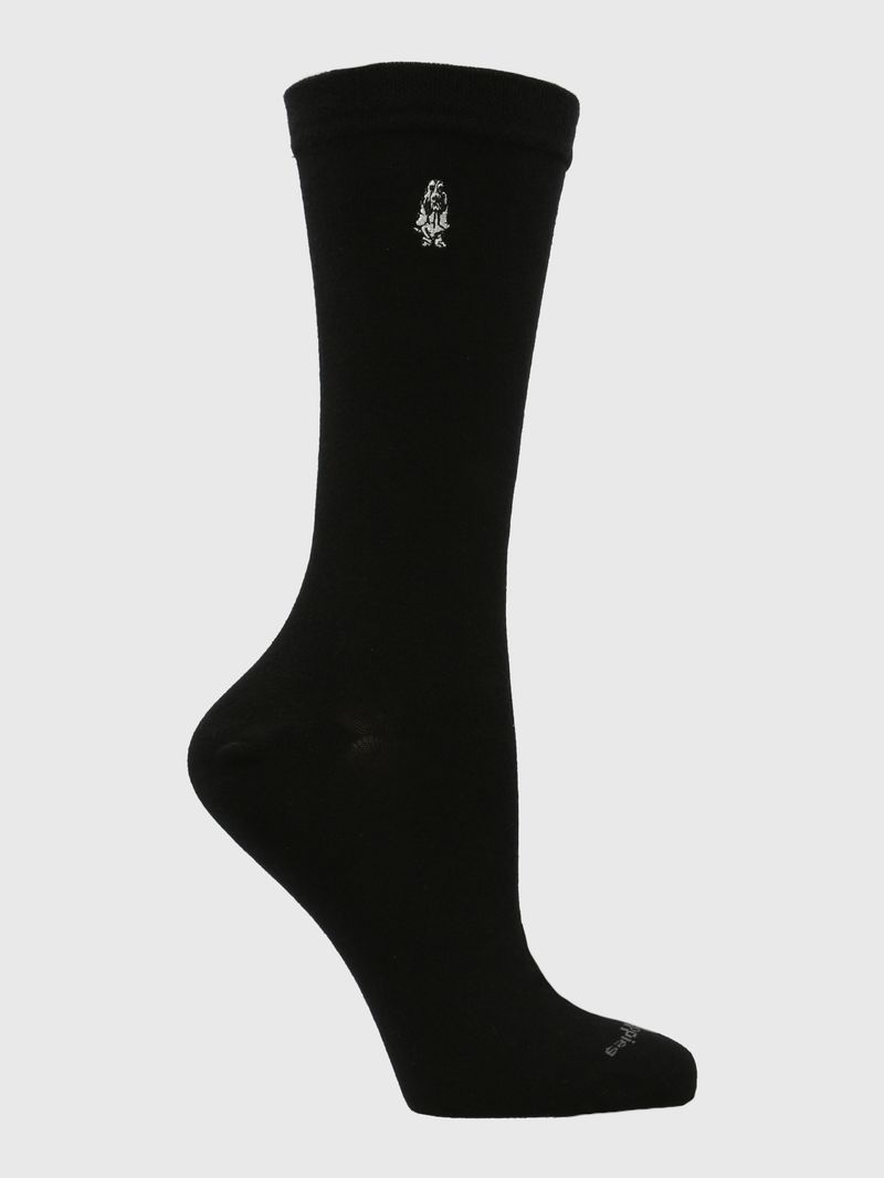 Calcetin-Algodon-Mujer-C-Cuff-Plain-Negro-Hush-Puppies