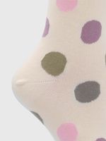 Calcetin-Algodon-Mujer-Kh-Circle-Beige-Crudo-Hush-Puppies