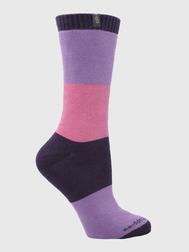 Calcetin-Algodon-Mujer-Heavy-Block-Morado-Hush-Puppies
