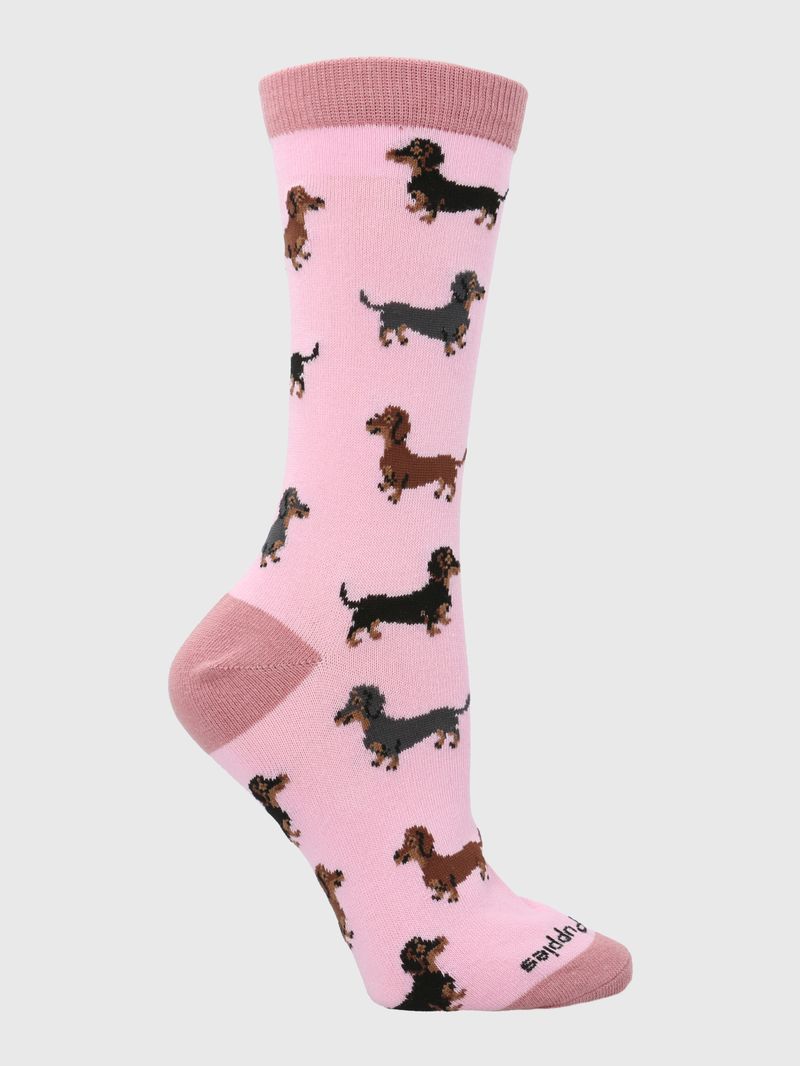 Calcetin-Algodon-Mujer-C-Dachshund-Rosado-Hush-Puppies