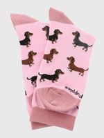 Calcetin-Algodon-Mujer-C-Dachshund-Rosado-Hush-Puppies