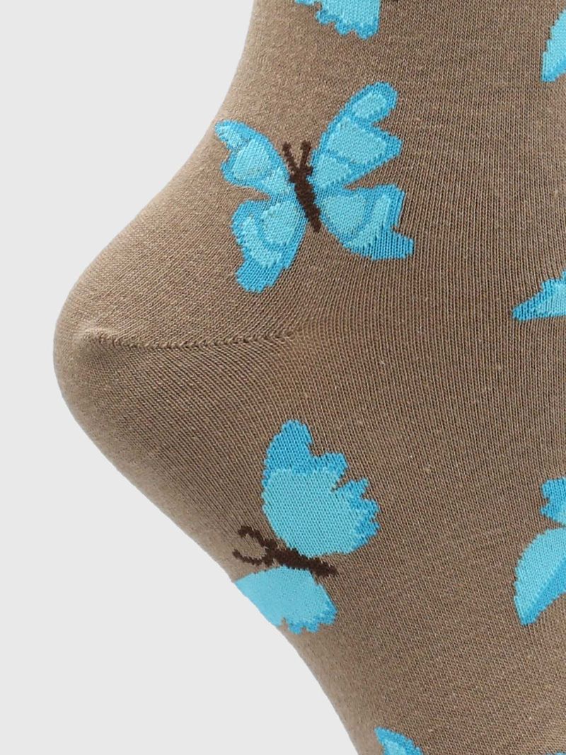 Calcetin-Algodon-Mujer-C-Cuff-Butterfl-Cafe-Hush-Puppies