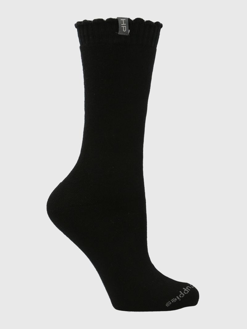 Calcetin-Algodon-Mujer-Heavy-Simple-Negro-Hush-Puppies