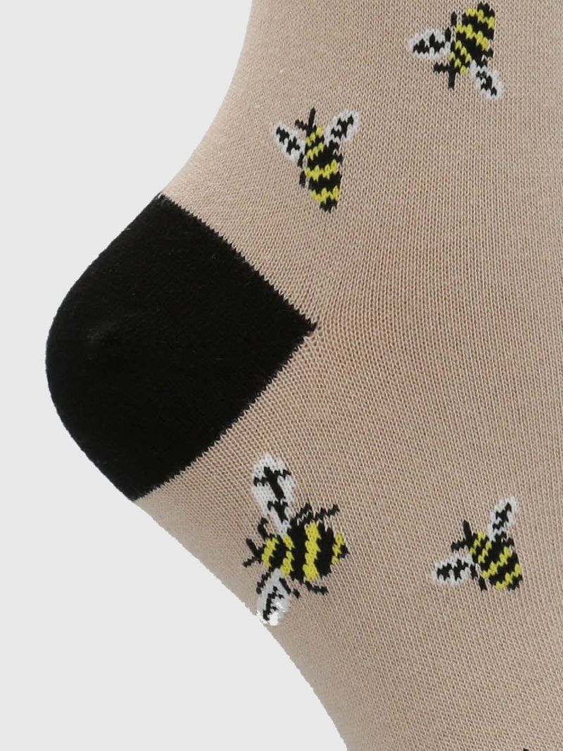 Calcetin-Algodon-Mujer-C-Bee-Beige-Crudo-Hush-Puppies