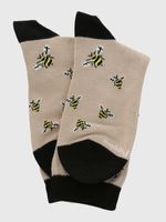 Calcetin-Algodon-Mujer-C-Bee-Beige-Crudo-Hush-Puppies