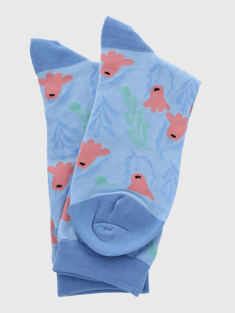Calcetin Algodón Mujer C Garden Azul Hush Puppies