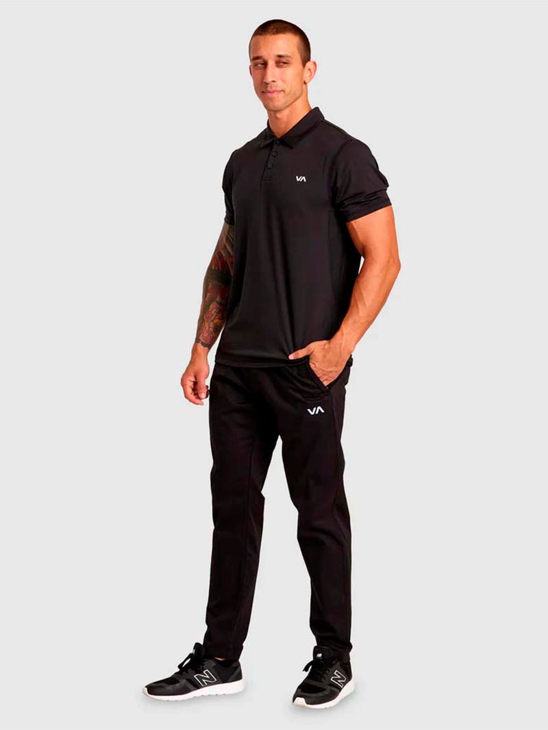 Polera m/c Hombre Sport Vent Polo Negro RVCA