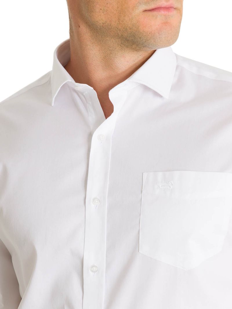 Camisa Cuello Italiano Hombre Easyitsolid Blanco Rockford
