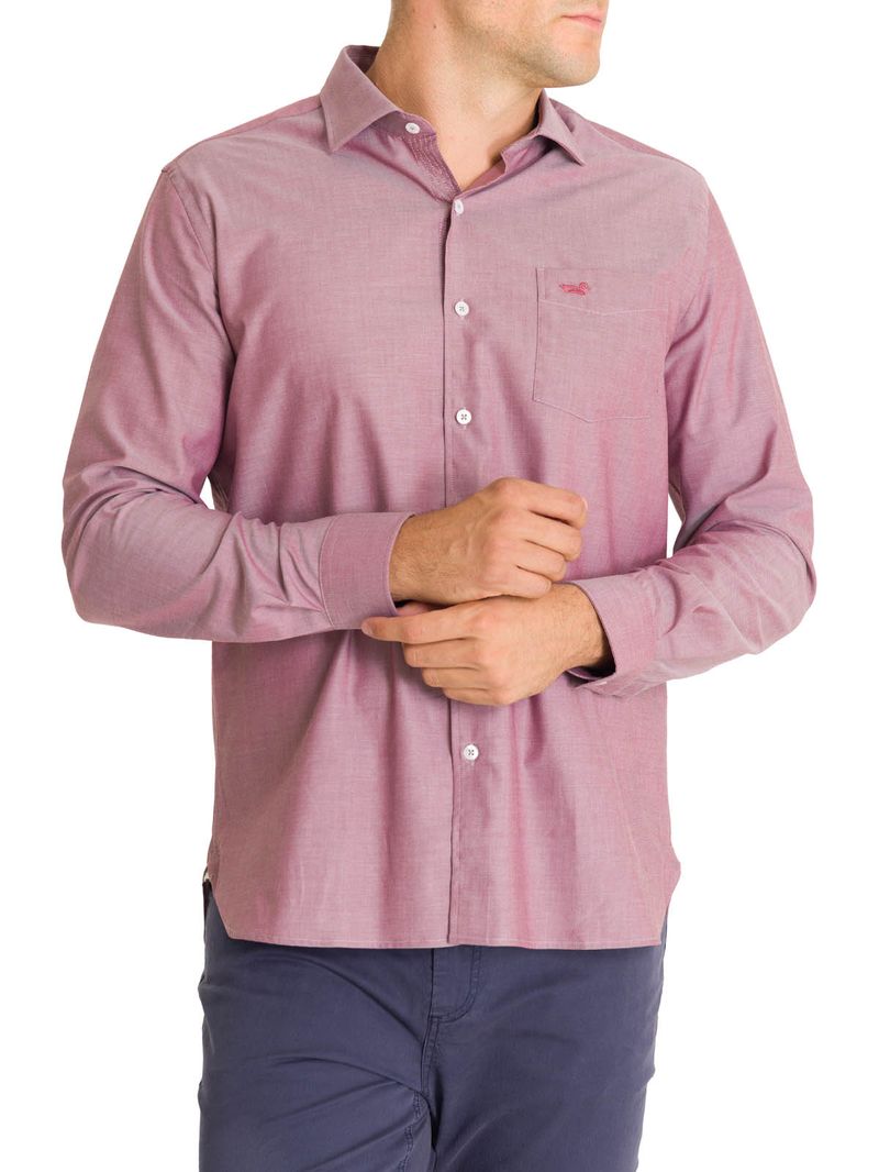 Camisa-Algodon-Hombre-Woolsolid-Rojo-Rockford