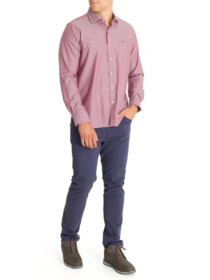 Camisa-Algodon-Hombre-Woolsolid-Rojo-Rockford