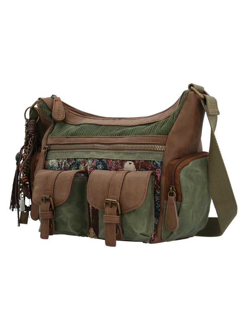Cartera-Textil-Mujer-Eloni-Cross-Verde-Rockford