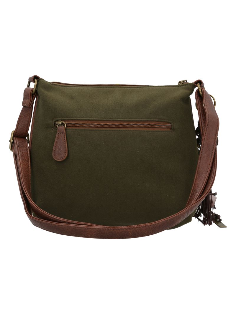 Cartera Textil Mujer Alika Cross Verde Rockford