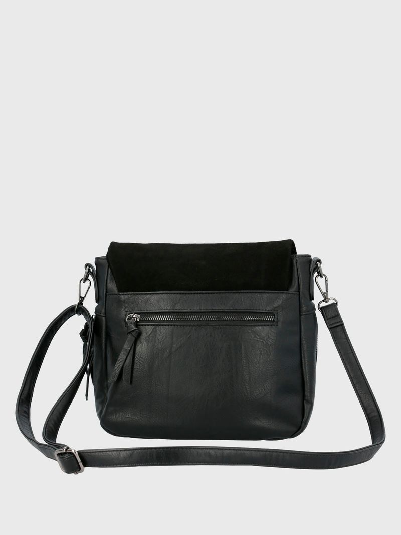 Cartera Ecocuero Mujer Leonni Cross Negro Hush Puppies