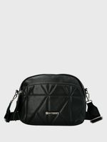 Cartera Ecocuero Mujer Quilt Cross Negro Hush Puppies