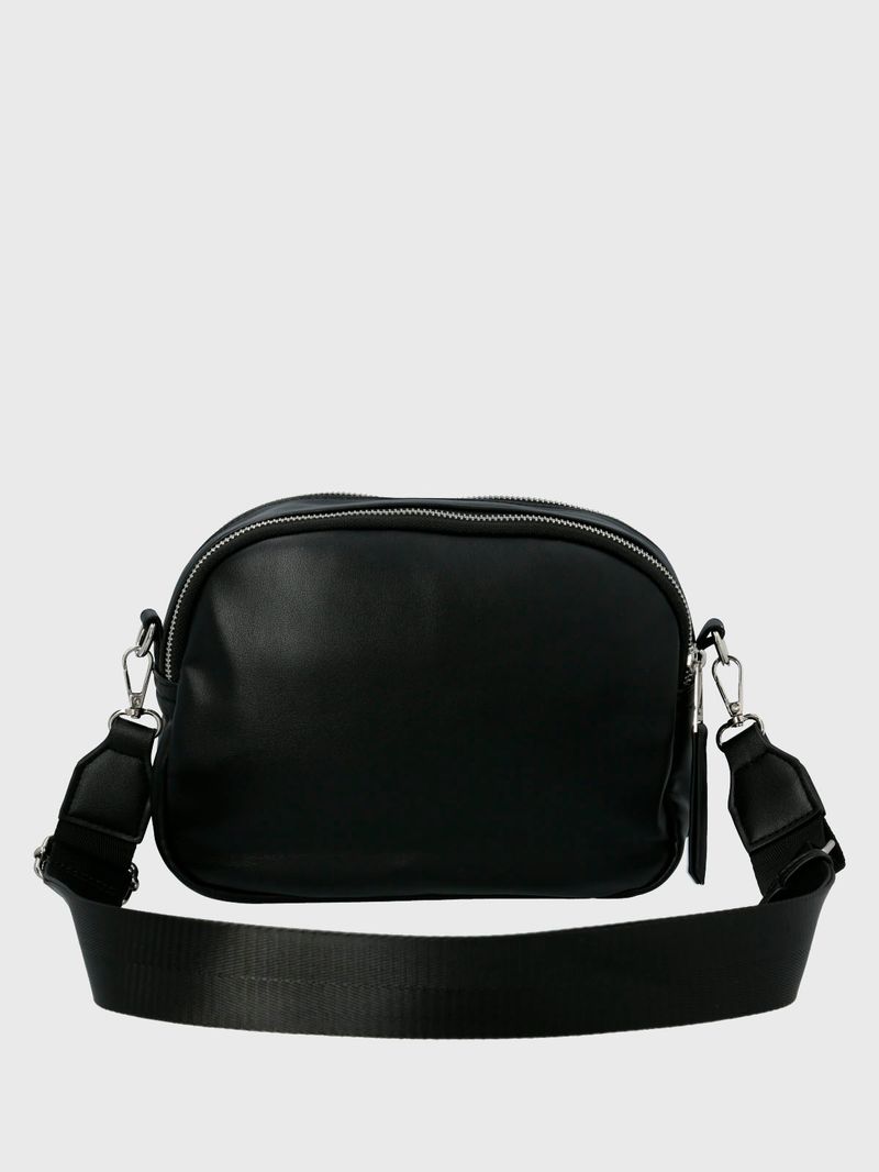 Cartera Ecocuero Mujer Quilt Cross Negro Hush Puppies