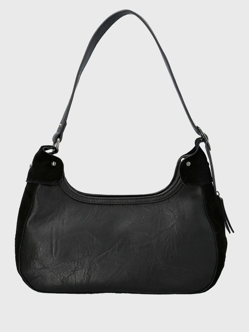Cartera-Ecocuero-Mujer-Lauren-Hobo-Negro-Hush-Puppies