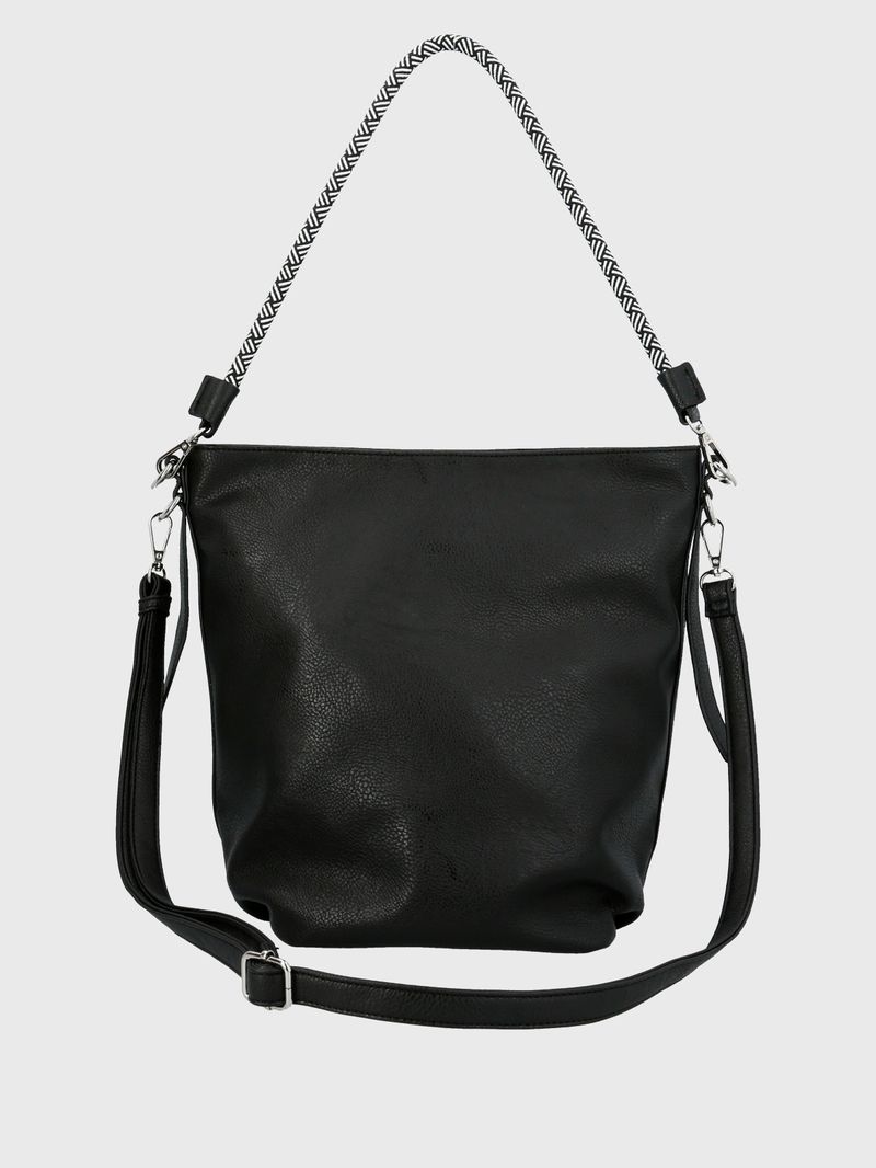 Cartera Ecocuero Mujer Cordy Hobo Negro Hush Puppies