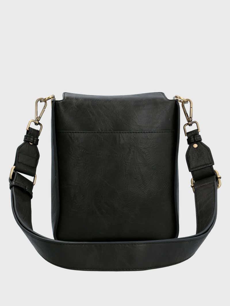 Cartera Ecocuero Mujer Dianna Cross Negro Hush Puppies