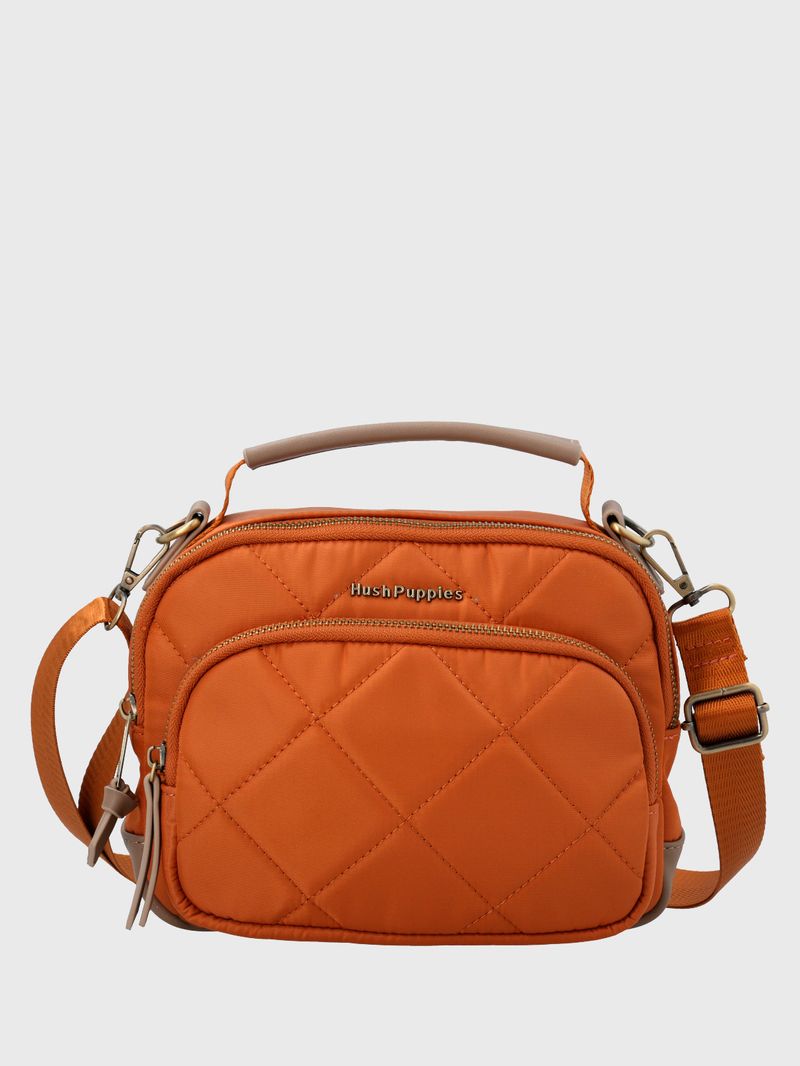 Cartera Poliester Reciclado Mujer Randy Cross Naranjo Hush Puppies