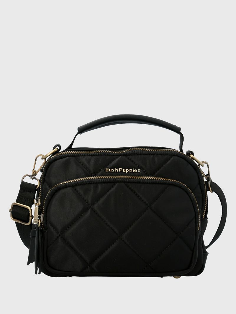 Cartera Poliester Reciclado Mujer Randy Cross Negro Hush Puppies