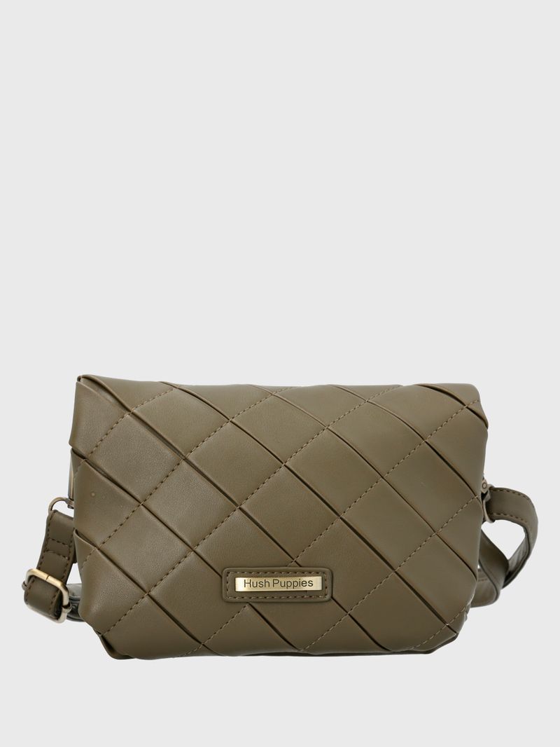 Cartera Ecocuero Mujer Trini Cross Verde Hush Puppies