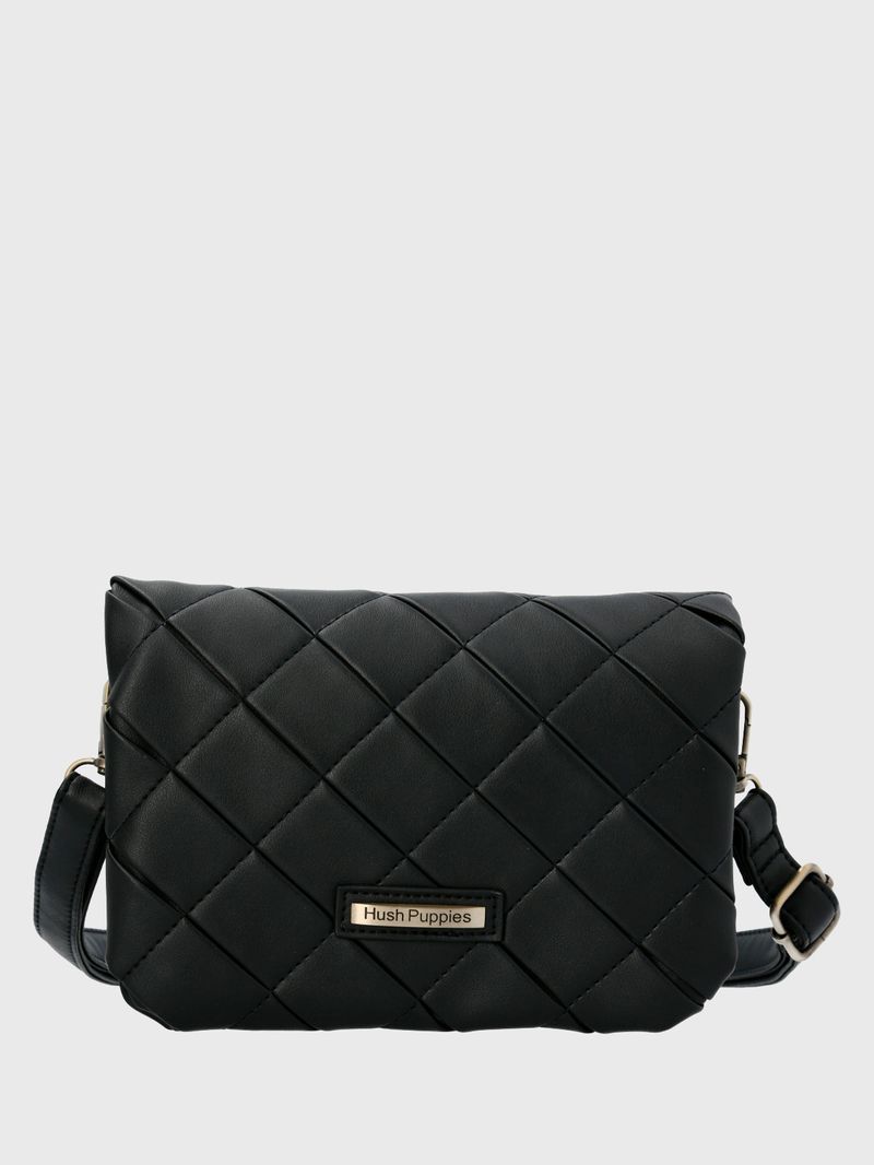 Cartera Ecocuero Mujer Trini Cross Negro Hush Puppies