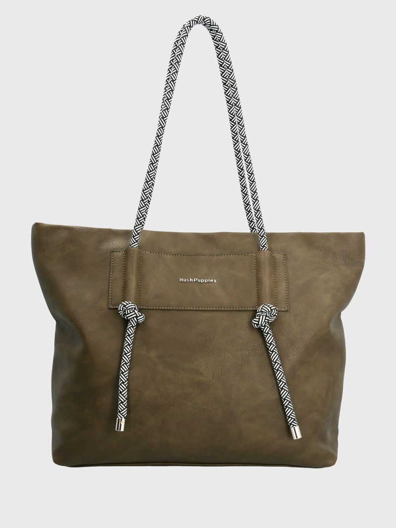 Cartera Ecocuero Mujer Cordy Tote Verde Hush Puppies