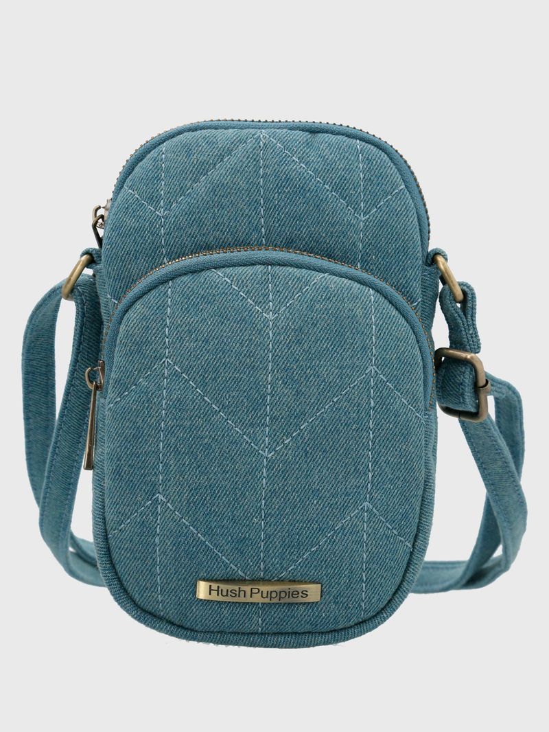 Cartera Textil Mujer Jesse Cross Azul Hush Puppies