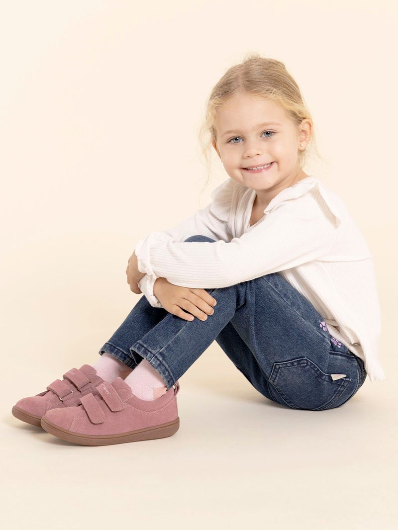 Zapatilla-Cuero-Niña-Hobart-Rosado