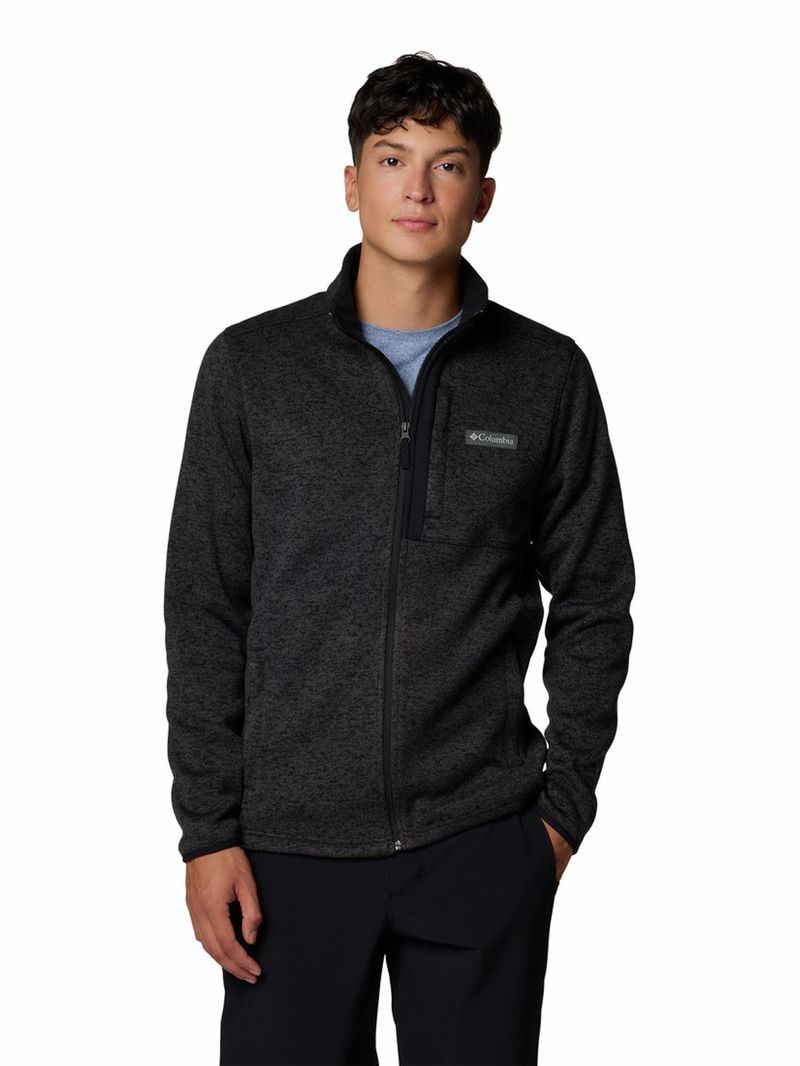 Polar-Hombre-Sweater-Weather-Full-Zip-Negro-Columbia