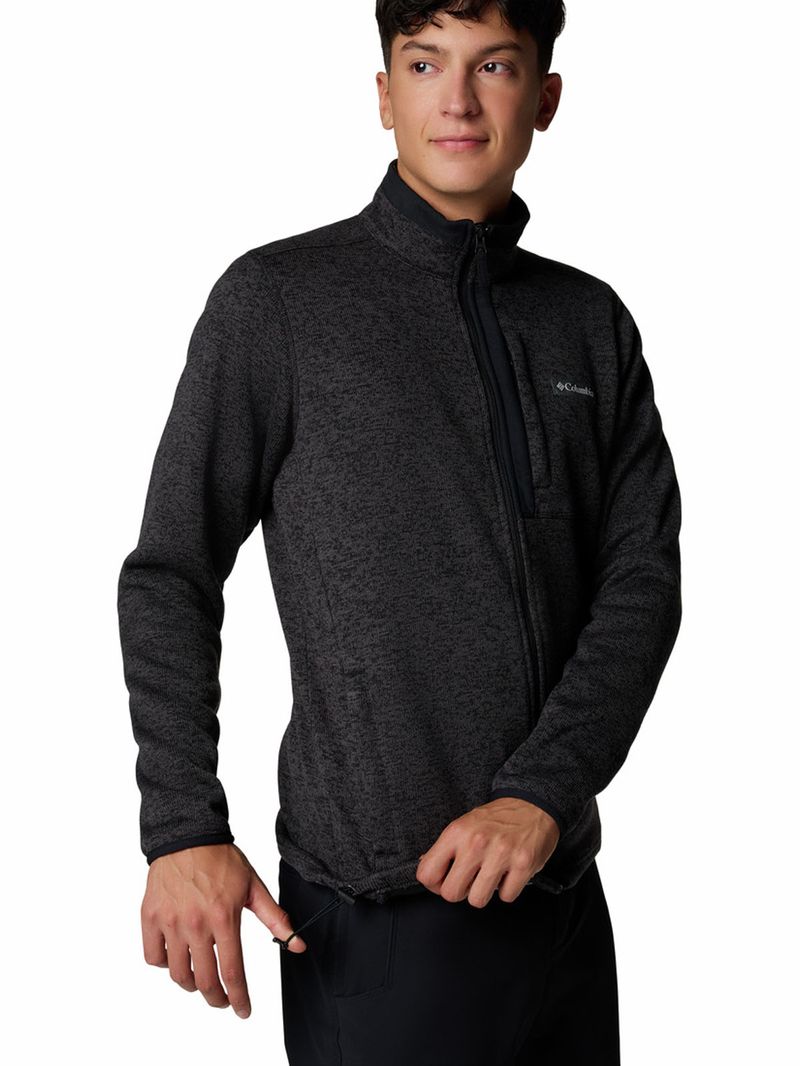 Polar-Hombre-Sweater-Weather-Full-Zip-Negro-Columbia