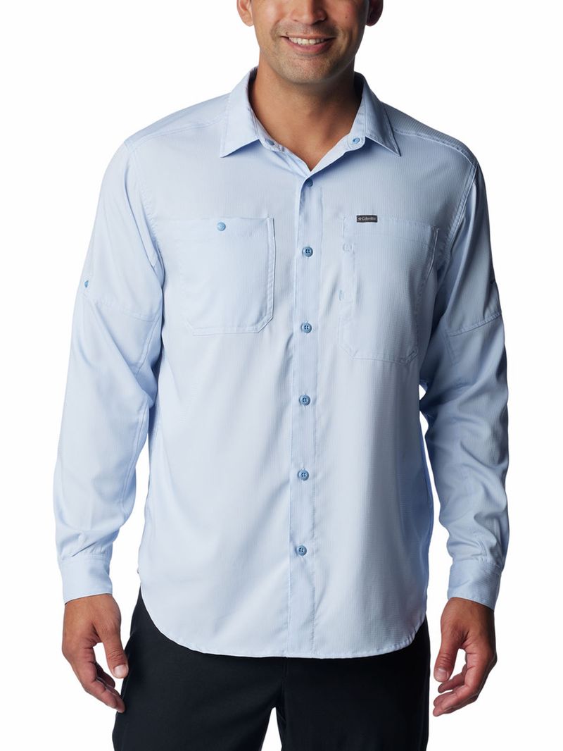 Camisa-Manga-Larga-Hombre-Silver-Ridge-Utility-Lite-Celeste-Columbia