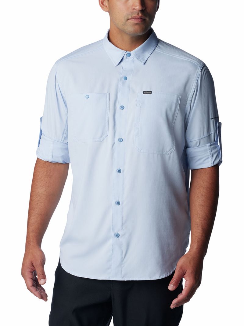 Camisa-Manga-Larga-Hombre-Silver-Ridge-Utility-Lite-Celeste-Columbia