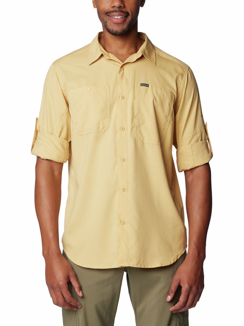 Camisa-Manga-Larga-Hombre-Silver-Ridge-Utility-Lite-Amarillo-Columbia