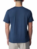 Polera Manga Corta Hombre Tech Trail Crew Neck Azul Columbia