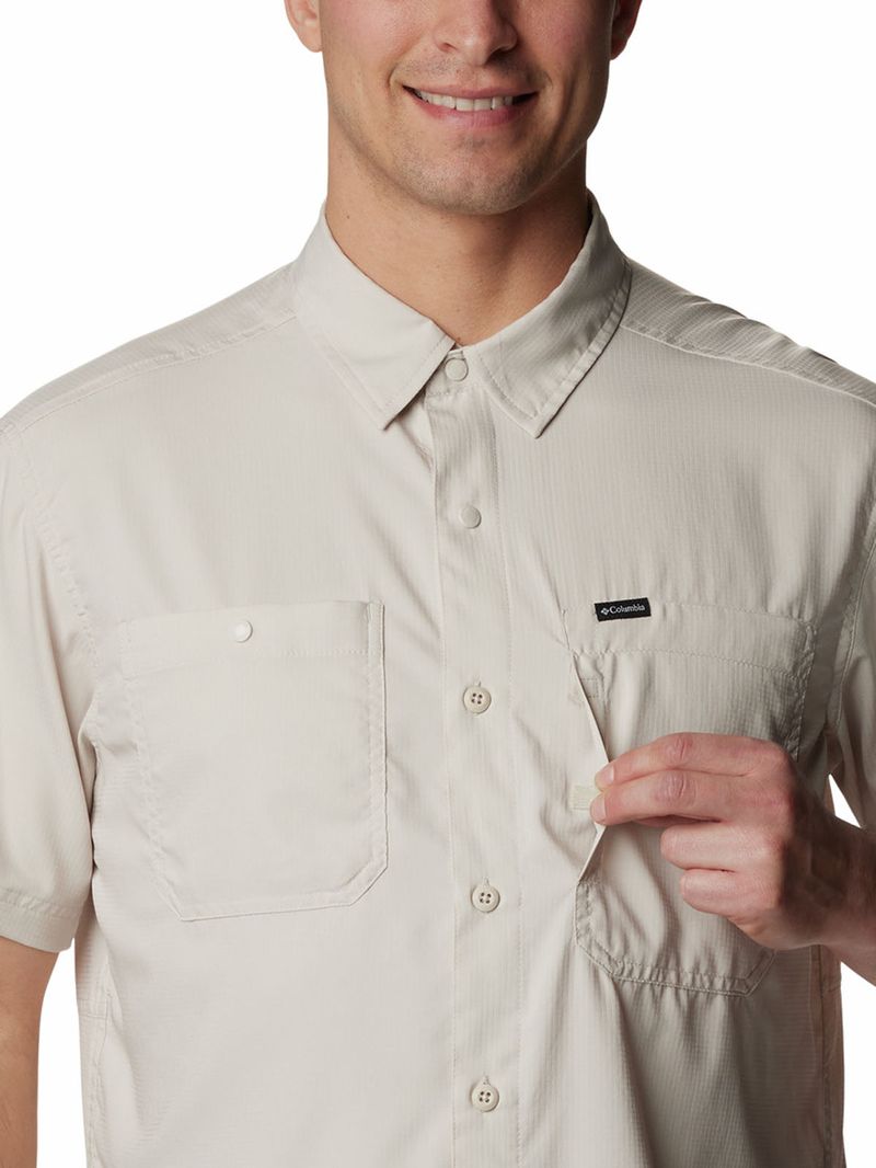 Camisa Manga Corta Hombre Silver Ridge Utility Beige Columbia
