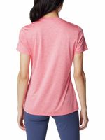 Polera Manga Corta Mujer Columbia Hike Crew Rojo Columbia
