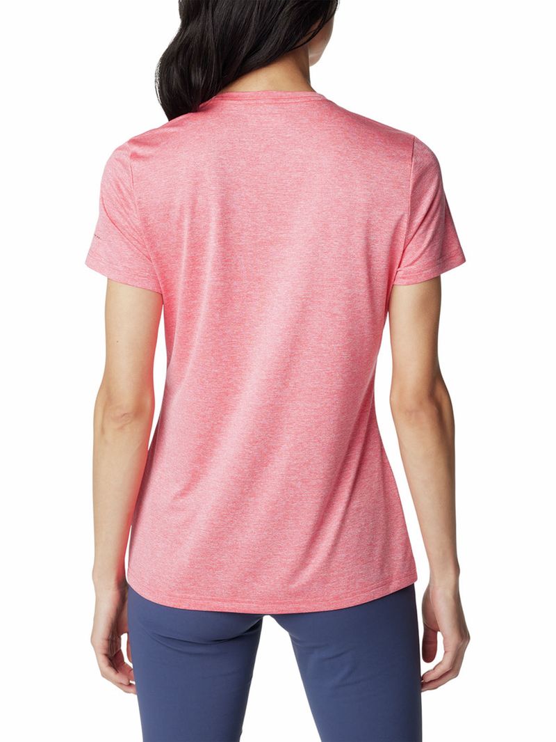 Polera Manga Corta Mujer Columbia Hike Crew Rojo Columbia