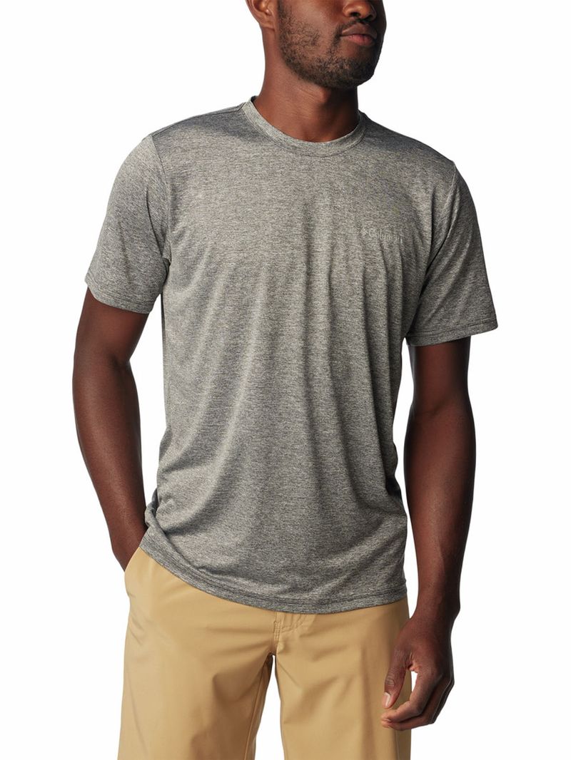 Polera Manga Corta Hombre Columbia Hike Crew Negro Columbia